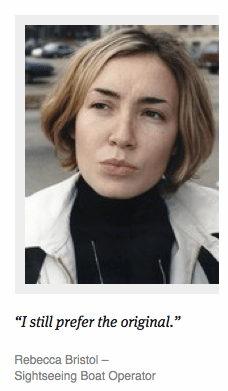 “I still prefer the original.”