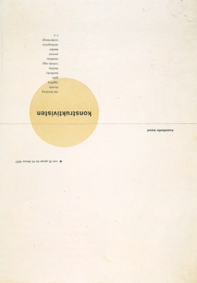 Jan Tschichold poster, upside down