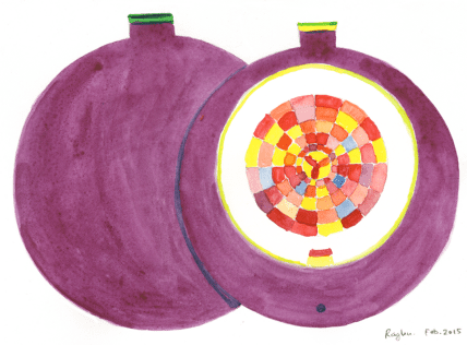 fig, abstract, watercolor, transparent