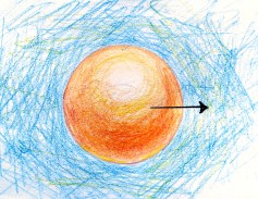 simple sphere with arrow