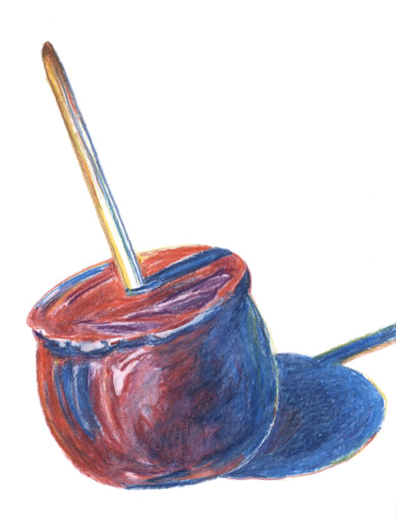 Candy apple (colored pencil)