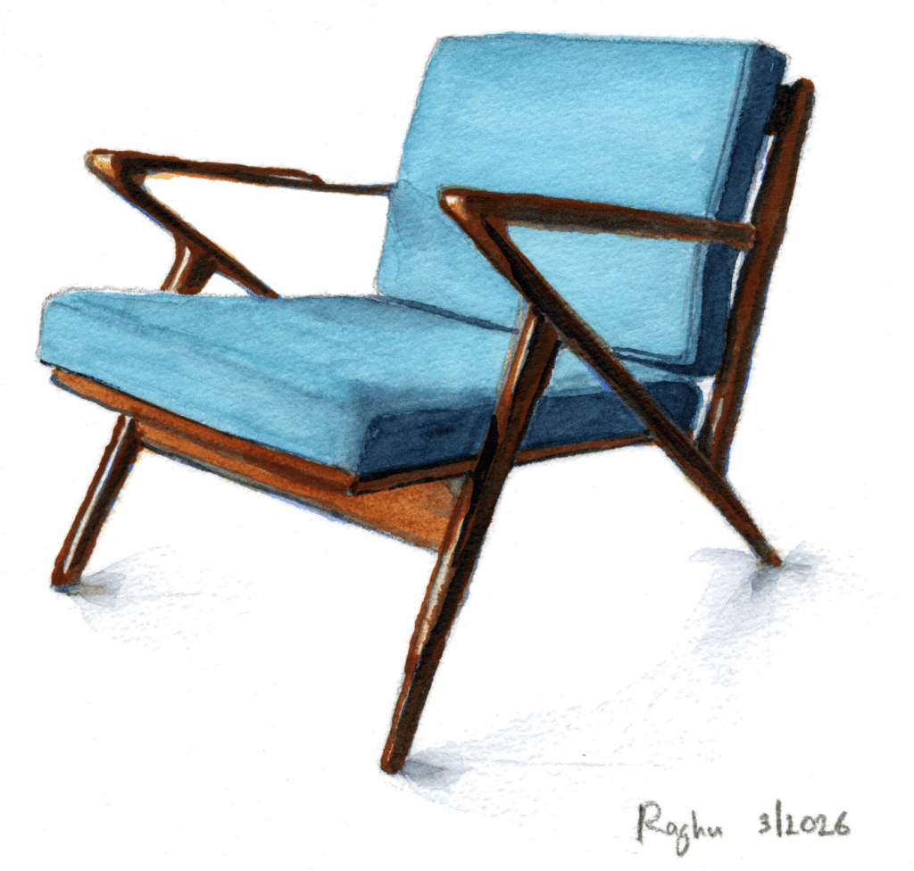watercolor, Z chair