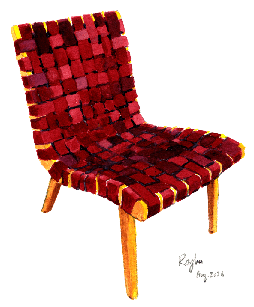 watercolor painting of a chair 